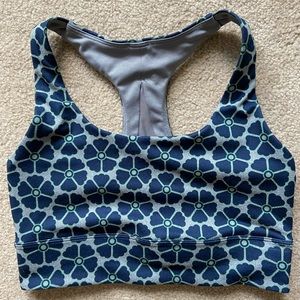 Flowered sports bra